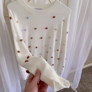 One Loved Babe Pompom sweater